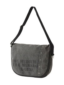 DISTRESSED PRINT SHOULDER BAG X-girl X-girl エックスガール バッグ ショルダーバッグ ブラック ブラウン【送料無料】[Rakuten Fashion]