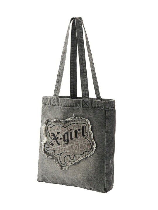 楽天市場】【SALE／30%OFF】FADED LOGO PATCH DENIM TOTE BAG X-girl 