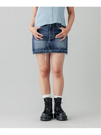 5POCKET DENIM MINI SKIRT スカート X-girl X-girl エックスガール スカート ミニスカート ネイビー ブルー【先行予約】*【送料無料】[Rakuten Fashion]