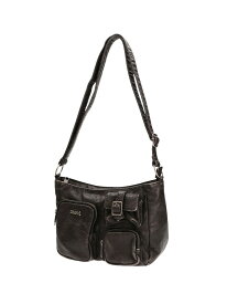 X-girl/(W)MULTI POCKET FADED FAUX LEATHER BAG X-girl エックスガール バッグ ショルダーバッグ ブラック ブラウン【送料無料】[Rakuten Fashion]