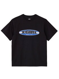 COLOR CONTRAST OVAL LOGO S/S TEE Tシャツ X-girl X-girl エックスガール トップス カットソー・Tシャツ ブラック パープル ホワイト【送料無料】[Rakuten Fashion]