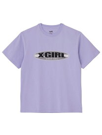 COLOR CONTRAST OVAL LOGO S/S TEE Tシャツ X-girl X-girl エックスガール トップス カットソー・Tシャツ ブラック パープル ホワイト【送料無料】[Rakuten Fashion]