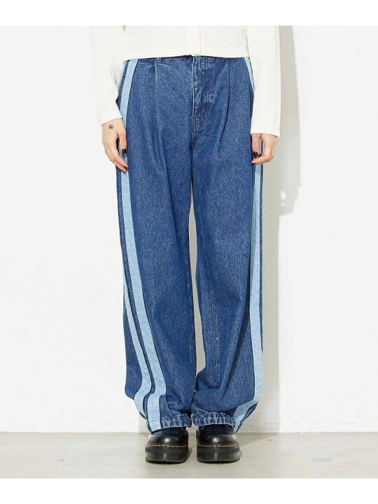 楽天市場】DENIM CONTRAST LINE PANTS デニムパンツ X-girl X-girl 