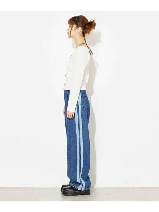 楽天市場】DENIM CONTRAST LINE PANTS デニムパンツ X-girl X-girl 