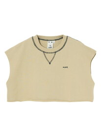 CROPPED SWEAT VEST ベスト X-girl X-girl エックスガール トップス ベスト・ジレ ベージュ グレー オレンジ【送料無料】[Rakuten Fashion]