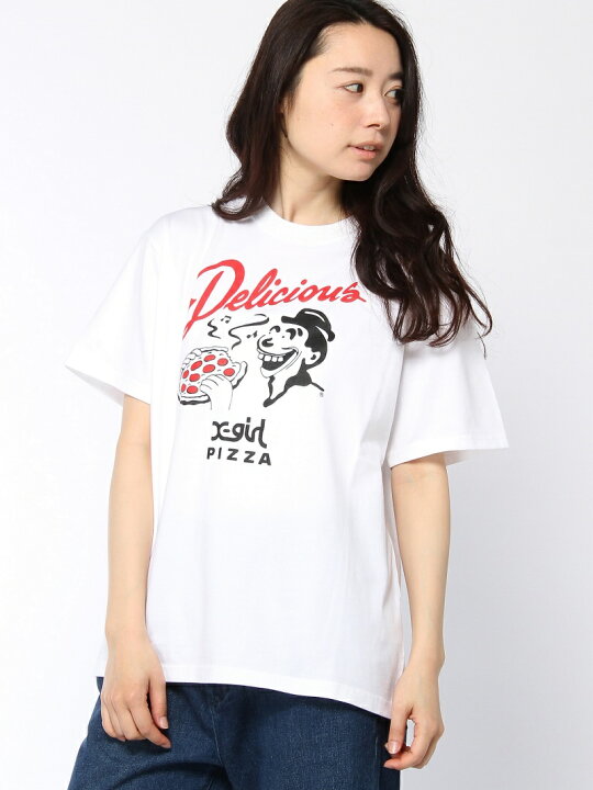 楽天市場】【SALE／40%OFF】X-girl x Delicious Pizza S/S TEE X-girl 