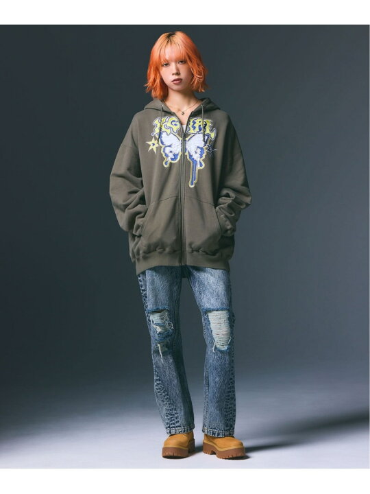 楽天市場】【SALE／30%OFF】BUTTERFLY ZIP UP HOODIE X-girl エックス 