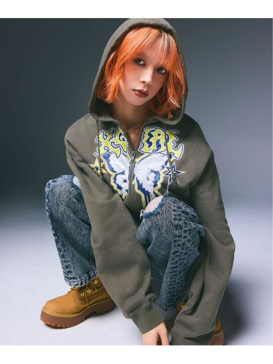 楽天市場】【SALE／30%OFF】BUTTERFLY ZIP UP HOODIE X-girl エックス 