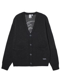 FACE KNIT CARDIGAN X-girl エックスガール トップス カーディガン ブラック グレー【送料無料】[Rakuten Fashion]