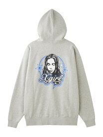 FACE AND STARS SWEAT HOODIE X-girl エックスガール トップス パーカー・フーディー カーキグリーン ブラック グレー【送料無料】[Rakuten Fashion]