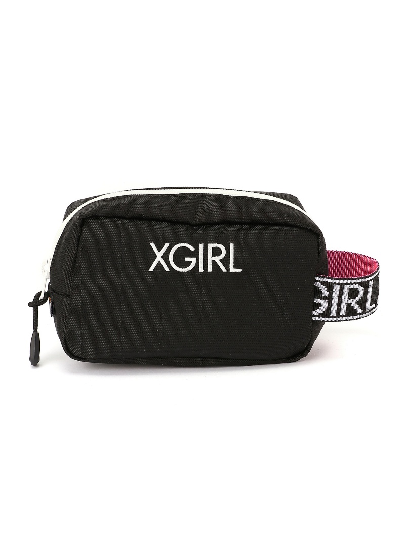 LOGO TAPE POUCH X-girl エックスガール バッグ ポーチ ブラック ベージュ グリーン[Rakuten Fashion] |  X-girl／エックスガール