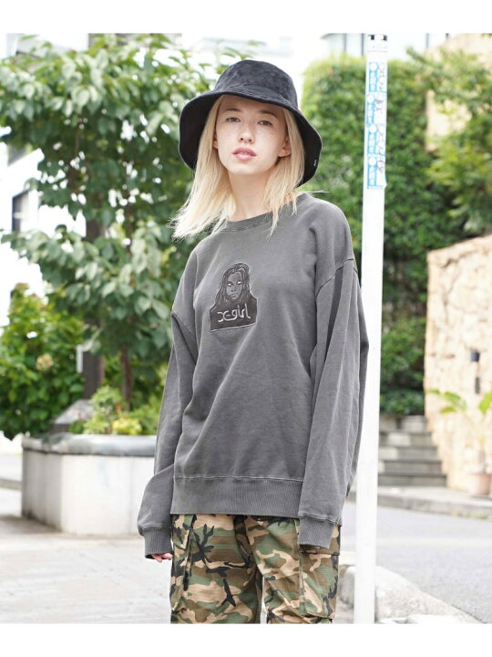 楽天市場】FACE PIGMENT DYED SWEAT TOP トレーナー X-girl X-girl 