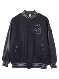 【SALE／30%OFF】COLLEGE LOGO STADIUM JUMPER ジャケット X-girl X-girl エックスガール ジャケット・アウター スタジャン・スカジャン ブラック レッド【RBA_E】【送料無料】[Rakuten Fashion]