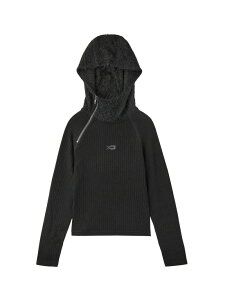 HAIRY HOODED HALF ZIP TOP X-girl �G�b�N�X�K�[�� �g�b�v�X �J�b�g�\�[�ET�V���c �z���C�g �u���b�N�y���������z[Rakuten Fashion]