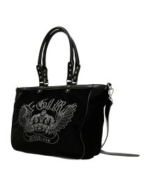 X-girl/(W)VELOUR 2WAY BAG X-girl エックスガール バッグ トートバッグ ブラック ネイビー【送料無料】[Rakuten Fashion]