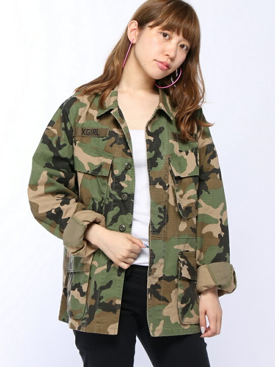 楽天市場】【SALE／53%OFF】MILITARY JACKET X-girl エックスガール 