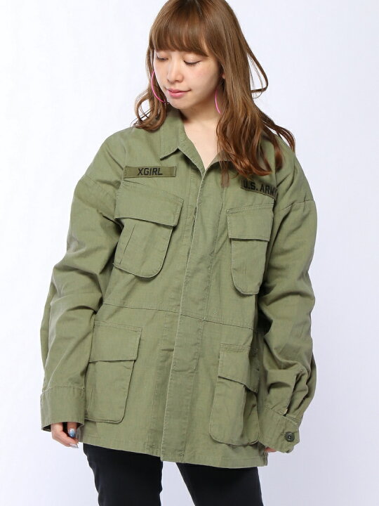 楽天市場】【SALE／53%OFF】MILITARY JACKET X-girl エックスガール 