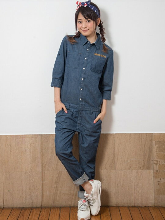 楽天市場】【SALE／40%OFF】LIGHTWEIGHT DENIM JUMPSUIT X-girl 