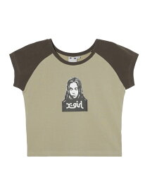 FACE RAGLAN BABY TEE X-girl エックスガール トップス カットソー・Tシャツ ベージュ ホワイト【送料無料】[Rakuten Fashion]