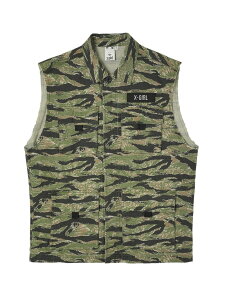 �ySALE�^70%OFF�zMILITARY SLEEVELESS SHIRT X-girl �G�b�N�X�K�[�� �W���P�b�g�E�A�E�^�[ ���̑��̃W���P�b�g�E�A�E�^�[ �u���b�N �x�[�W�� �O���[���yRBA_E�z�y���������z[Rakuten Fashion]