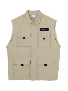 �ySALE�^70%OFF�zMILITARY SLEEVELESS SHIRT X-girl �G�b�N�X�K�[�� �W���P�b�g�E�A�E�^�[ ���̑��̃W���P�b�g�E�A�E�^�[ �u���b�N �x�[�W�� �O���[���yRBA_E�z�y���������z[Rakuten Fashion]