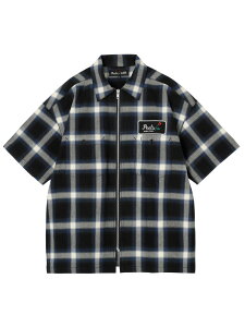 �ySALE�^50%OFF�zX-girl × PEELS PLAID ZIP UP SHIRT X-girl �G�b�N�X�K�[�� �g�b�v�X �V���c�E�u���E�X �u���[�yRBA_E�z�y���������z[Rakuten Fashion]