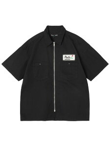 �ySALE�^50%OFF�zX-girl × PEELS ZIP UP SHIRT X-girl �G�b�N�X�K�[�� �g�b�v�X �V���c�E�u���E�X �l�C�r�[ �u���b�N�yRBA_E�z�y���������z[Rakuten Fashion]