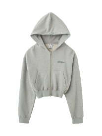 X-girl/(W)OP PNCL SCPT LG ZP HD X-girl エックスガール トップス パーカー・フーディー カーキグリーン グレー ブラック【送料無料】[Rakuten Fashion]