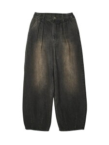 TUCK WIDE LEG DENIM PANTS X-girl �G�b�N�X�K�[�� �p���c ���̑��̃p���c �u���E���y���������z[Rakuten Fashion]