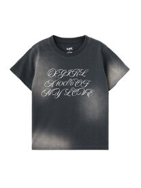 FADED SCRIPT LOGO S/S BABY TEE X-girl エックスガール トップス カットソー・Tシャツ ブラック グリーン ベージュ【送料無料】[Rakuten Fashion]