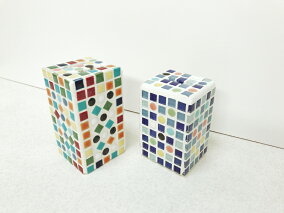 夏休みの工作にもぴったり♪オリジナル貯金箱(大)を作ってみよう♪モザイクタイルキット貯金箱(大)夏休みの作品・宿題・手作り*貯金箱は分割できません