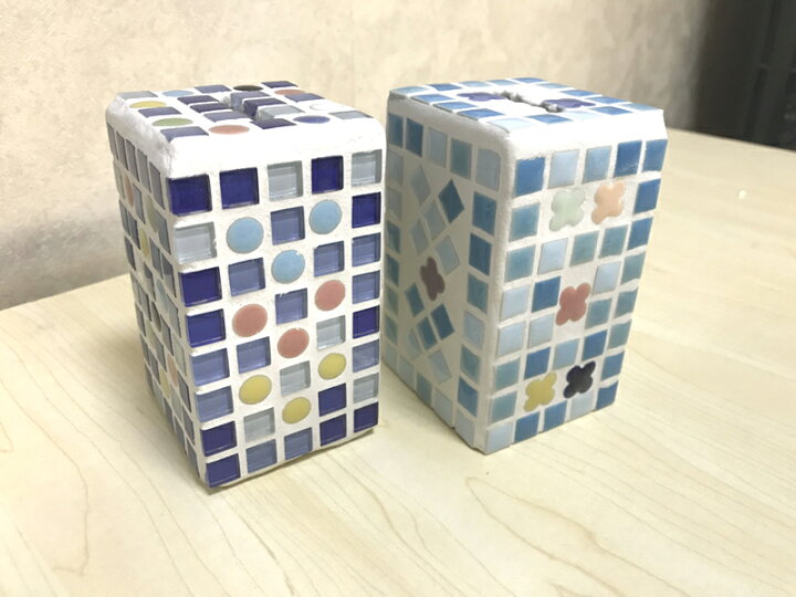 楽天市場 夏休みの工作にもぴったり オリジナル貯金箱 中 を作ってみよう モザイクタイルキット 貯金箱 中 夏休みの作品 宿題 手作り 貯金箱は分割できません ガーデン資材はエクステルホームズ