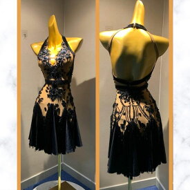 【受注生産・セミオーダー】社交ダンスドレス　ダンス衣装　発表会　ステージ衣装　モダンドレス　スカート　競技用　デモ用　練習用　ワルツドレス　ワンピース　　ダンスウエア　トップス　パーティードレス　ラテンドレス　LK072　【XINEI】
