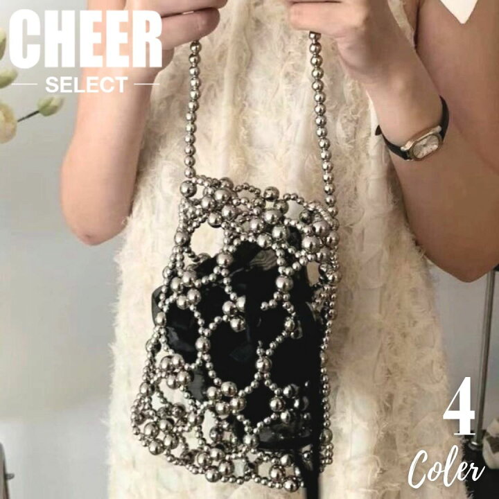 楽天市場】ビーズミニバッグ 【 CHEER 】[ チアー ] ビーズ パール 