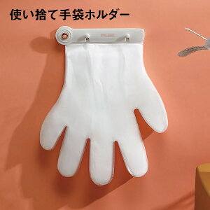 使い捨て手袋 100枚 ホルダー付き 手袋 透明 ホルダー フリーサイズ 左右両用 glove-hold