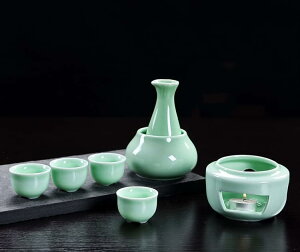 加熱清酒 黄酒 白酒 暖かい酒壺酒 熱燗器 伝統 熱酒器 酒器セット 冷たい 暖かい 熱い酒のための スタイルの陶磁器のワインセット伝統的な磁器酒暖かい フラスコ 焼酎 熱燗器 焼酎じょか揃