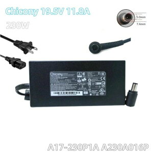 �V�i Chicony A17-230P1A 19.5V 11.8A AC�A�_�v�^�[ 230W �d���A�_�v�^ �ی^ �O�a��7.4mm�U�@���a5.0mm�U �d���P�[�u���t��
