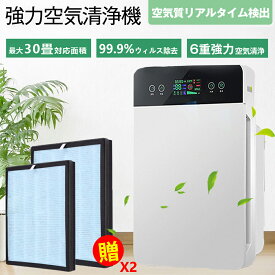 【2,800円相当のフィルター無料GET！】【空気質検出】脱臭機 空気清浄機 空気清浄器 空気 清浄 クリア 花粉対策 ウイルス対策 約25~30畳用 リモコン付 活性炭 タバコ ホコリ ハウスダスト PM2.5 黄砂 花粉 お手入れ簡単 コンパクト 集塵 脱臭 ペット 省エネ 会社 飲食 旅行