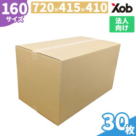 【法人限定】【最安値挑戦！】160サイズダンボール(720x415x410) 30枚 送料無料(北海道・沖縄・離島は除く)　 宅配 段ボール ダンボール　引越し 引越し 通販　宅配　収納　梱包　日本製