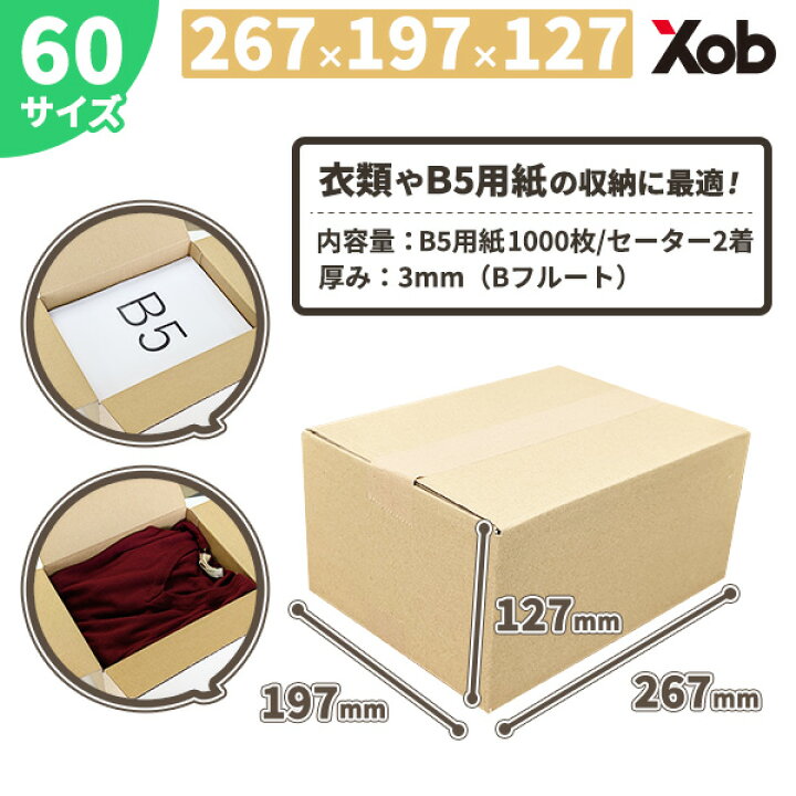 楽天市場】【当日出荷可能】小型60サイズ ダンボール 60枚セット 