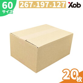 【当日出荷可能】小型60サイズ ダンボール 20枚セット 【軽量・省スペース・梱包に最適】 267×197×127mm