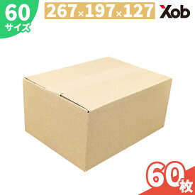 【当日出荷可能】小型60サイズ ダンボール 60枚セット 【軽量・省スペース・梱包に最適】 267×197×127mm