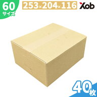 【当日出荷可能】当日出荷OK！段ボール 60サイズ（253×204×116mm）40枚セット 薄型 小物 梱包・発送・…