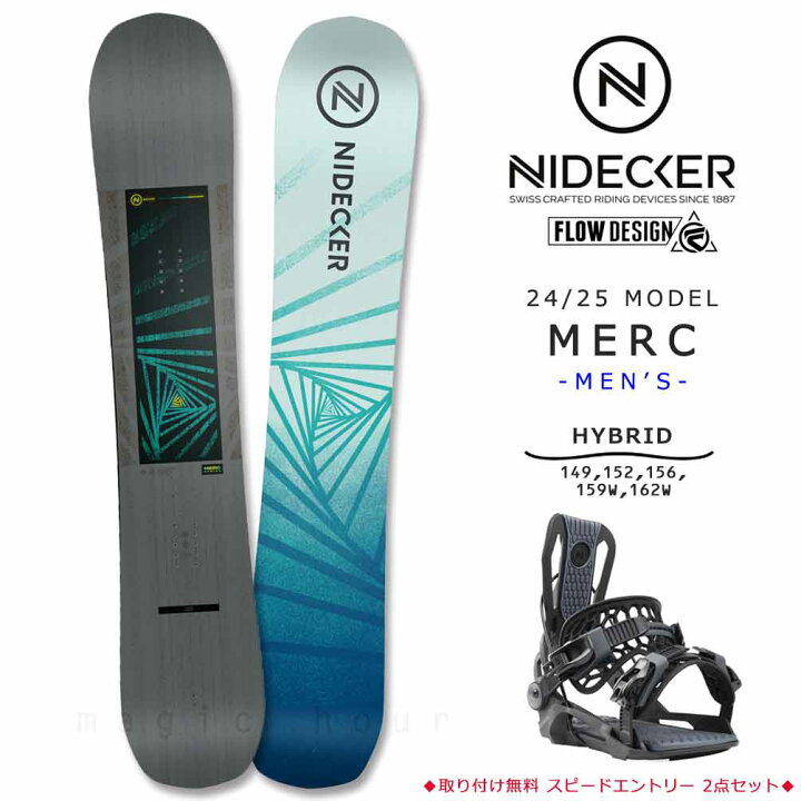楽天市場】スノーボード 板 メンズ 2点 セット NIDECKER ナイデッカー 