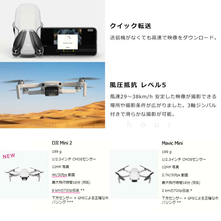 楽天市場】ドローン カメラ付き 小型 軽量 DJI MAVIC MINI 2 Fly More 