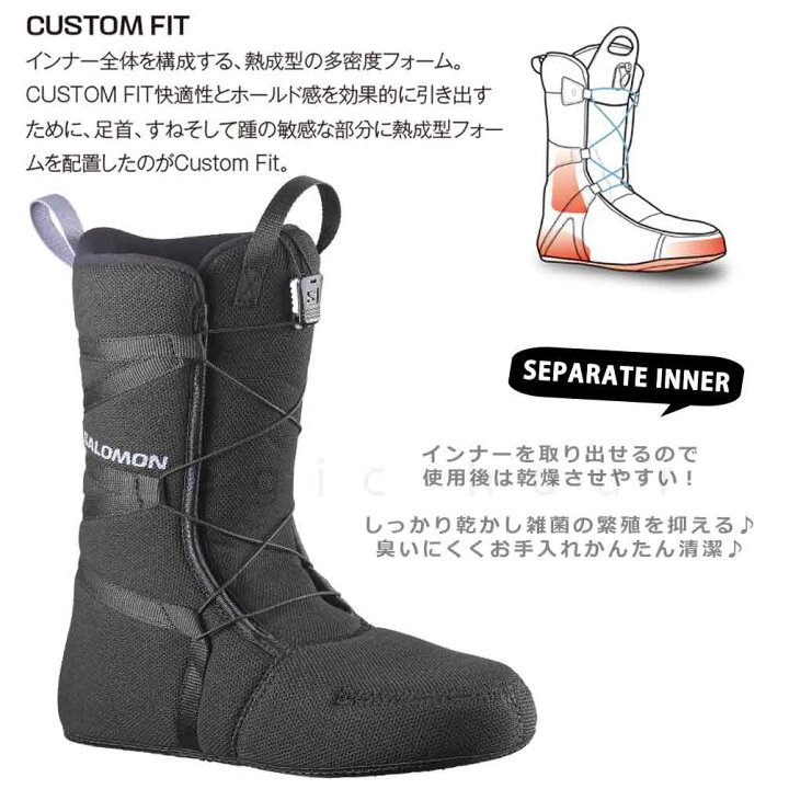 楽天市場】スノーボード ブーツ レディース boa SALOMON サロモン 