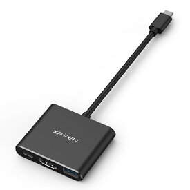 XPPen 液タブ 専用 多機能変換アダプタ USB Type-C to HDMI/USB 3.0/USB Type-C アダプタ ACW01