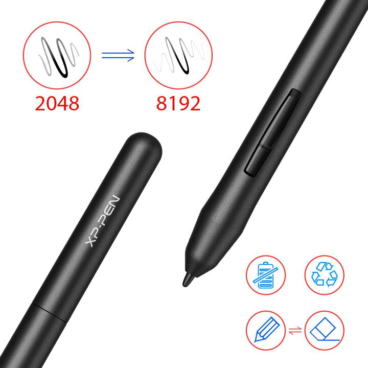 楽天市場 Xp Pen ペンタブレット ペンタブ 4 3インチ 2mm厚さ 8192レベル筆圧 イラスト入門用 Osu ゲーム用 黒 Starg430s Xp Pen楽天市場店