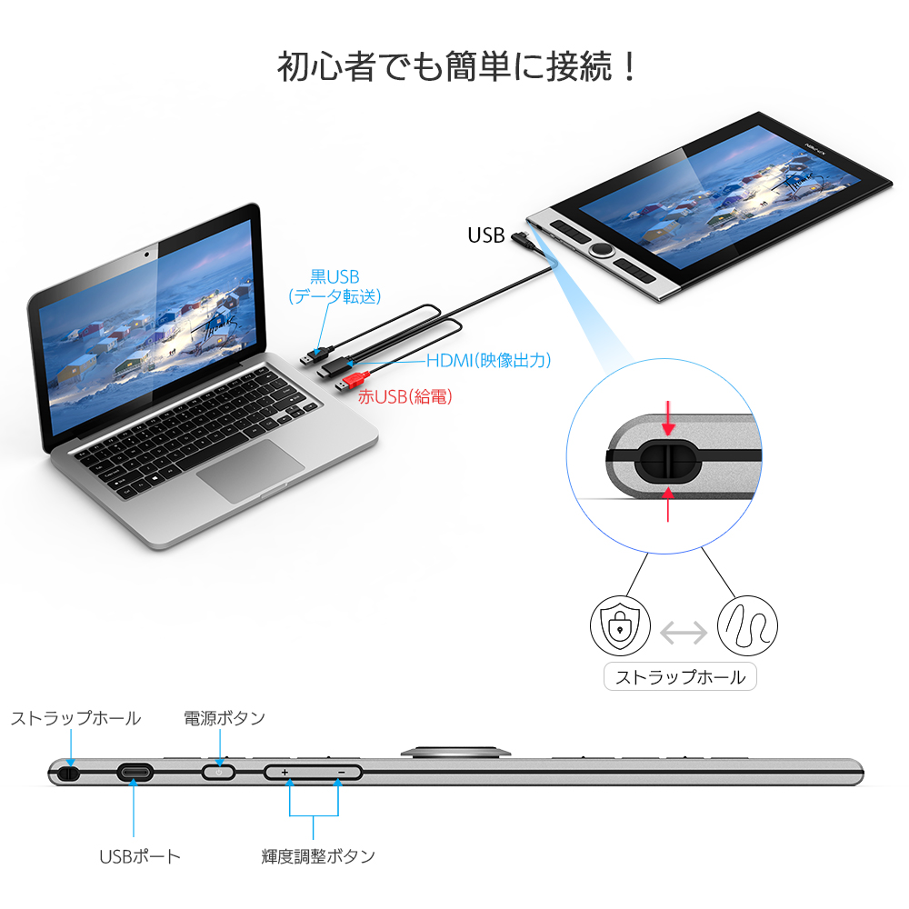 楽天市場】XPPen 超薄型フルラミネーション液晶ペンタブレット