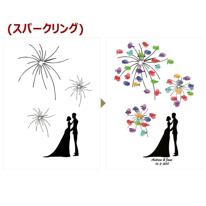 楽天市場 ウェディングツリー 結婚式 指紋ツリー 拇印 署名 アート ゲストブック ウェルカムボード A3サイズ バルーン ツリー Xpデザイン 楽天市場店